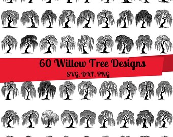 60 Willow Tree SVG Bundle, Willow Tree dxf, Willow Tree png, Willow Tree vector, Willow Tree outline, Willow Tree clipart