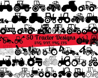 50 Tractor SVG Bundle, Tractor dxf, Tractor png, Tractor eps, Tractor vector, Tractor cut files, Farm Tractor svg, Farming svg,Farm life svg