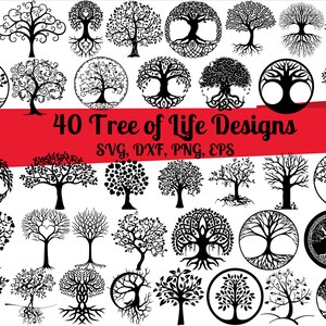 40 Tree of Life SVG Bundle, Family Tree svg, Celtic Tree of Life svg, Family Treedxf, Family Treepng, Family Treeeps, Family Treevector