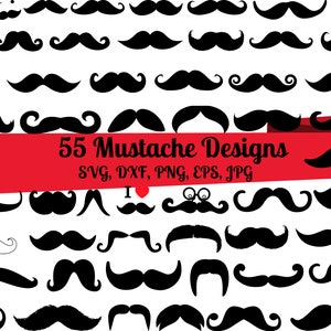 55 Mustache SVG Bundle, Mustache dxf, Mustache png, Mustache eps, Mustache vector, Mustache cut files, Mustache svg, Mustache clipart