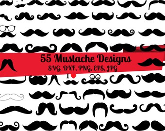 55 Mustache SVG Bundle, Mustache dxf, Mustache png, Mustache eps, Mustache vector, Mustache cut files, Mustache svg, Mustache clipart