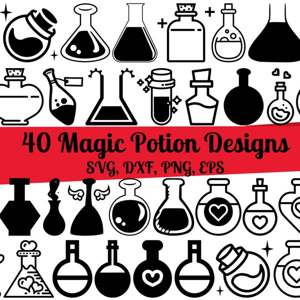 40 Magic Potion SVG Bundle, Love Potion svg, Witch Potion svg, Magic Potion dxf, Magic Potion png, Magic Potion eps, Magic Potion Bottle svg