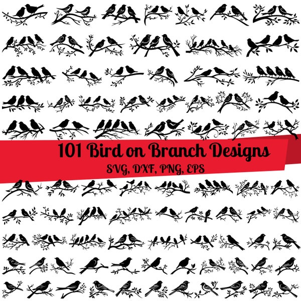 101 Vögel auf Ast SVG Bundle, Vögel auf Ast dxf, Vögel auf Ast PNG, Vögel auf Ast Vektor, Vögel auf Ast druckbar, Ast Vogel svg