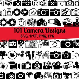 101 Camera SVG Bundle, Camera dxf, Camera png, Camera eps, Camera vector, Camera cut files, Videocamera svg, Photography svg, Record svg