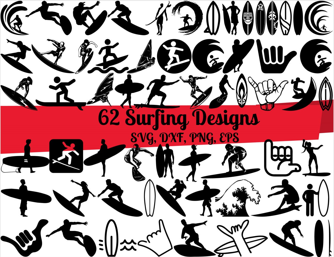 Wet Suit Surf Company Based SVG Eps Png Dxf in Folders -  New