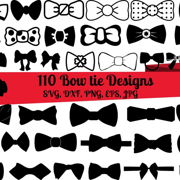 110 Bow tie SVG Bundle, Bow tie dxf, Bow tie png, Bow tie eps, Bow tie vector, Bow tie cut files,Bow tie svg, Cheer bow svg