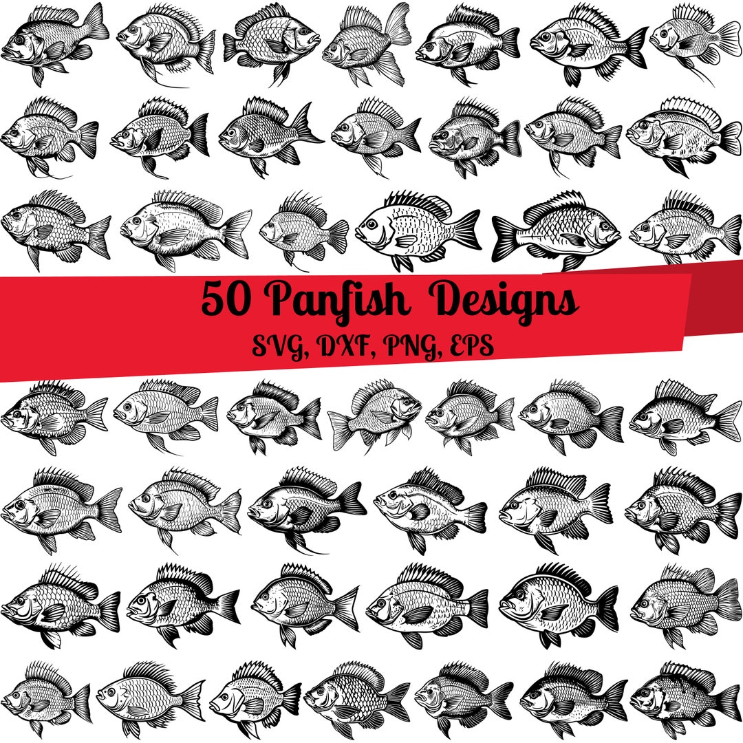 50 Panfish SVG Bundle, Panfish Dxf, Panfish Png, Panfish Vector ...