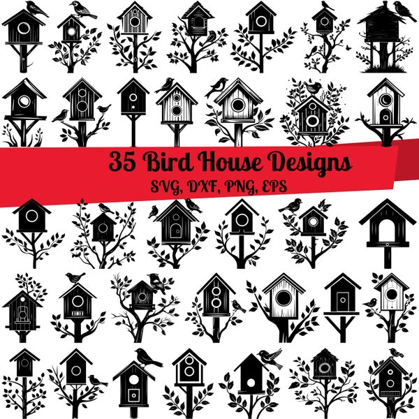 35 Bird House SVG Bundle, Bird House dxf, Bird House png, Bird House vector, Bird House outline, Bird House clipart, Bird Home svg