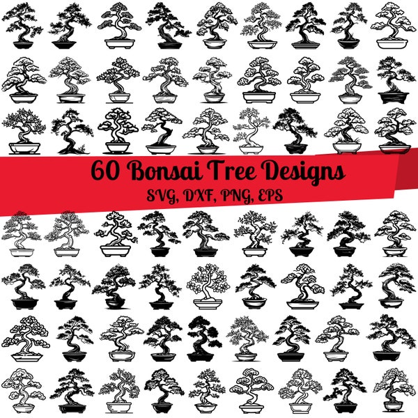 60 Bonsai Tree SVG Bundle, Bonsai Tree dxf, Bonsai Tree png, Bonsai Tree vector, Bonsai Tree outline, Bonsai Tree clipart,Bonsai Tree design