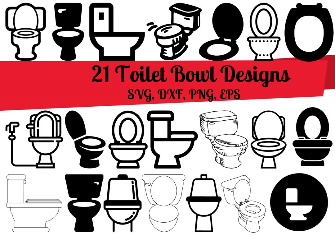 21 Toilet Bowl SVG Bundle Toilet Bowl Svg Toilet Seat Svg Etsy