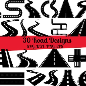 30 Road SVG Bundle, Road svg, Highway svg, Bending svg, Curved Road svg, Asphalt Road svg, Road dxf, Road png, Road eps, Road vector