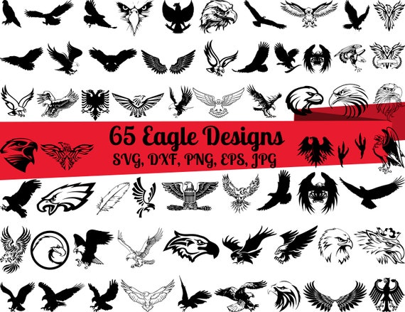 65 Eagle Svg Bundle Eagle Head Svg Eagle Dxf Eagle Png Etsy