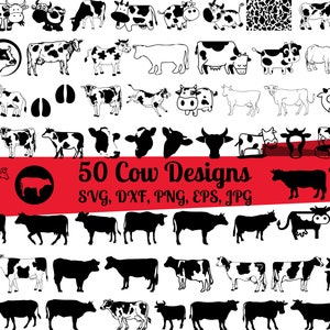 70 Cow SVG Bundle, Cow head svg, Cow dxf, Cow png, Cow eps, Cow vector, Cow cut files, Cow svg, Cow clipart, Farm animal svg, Cow spots svg