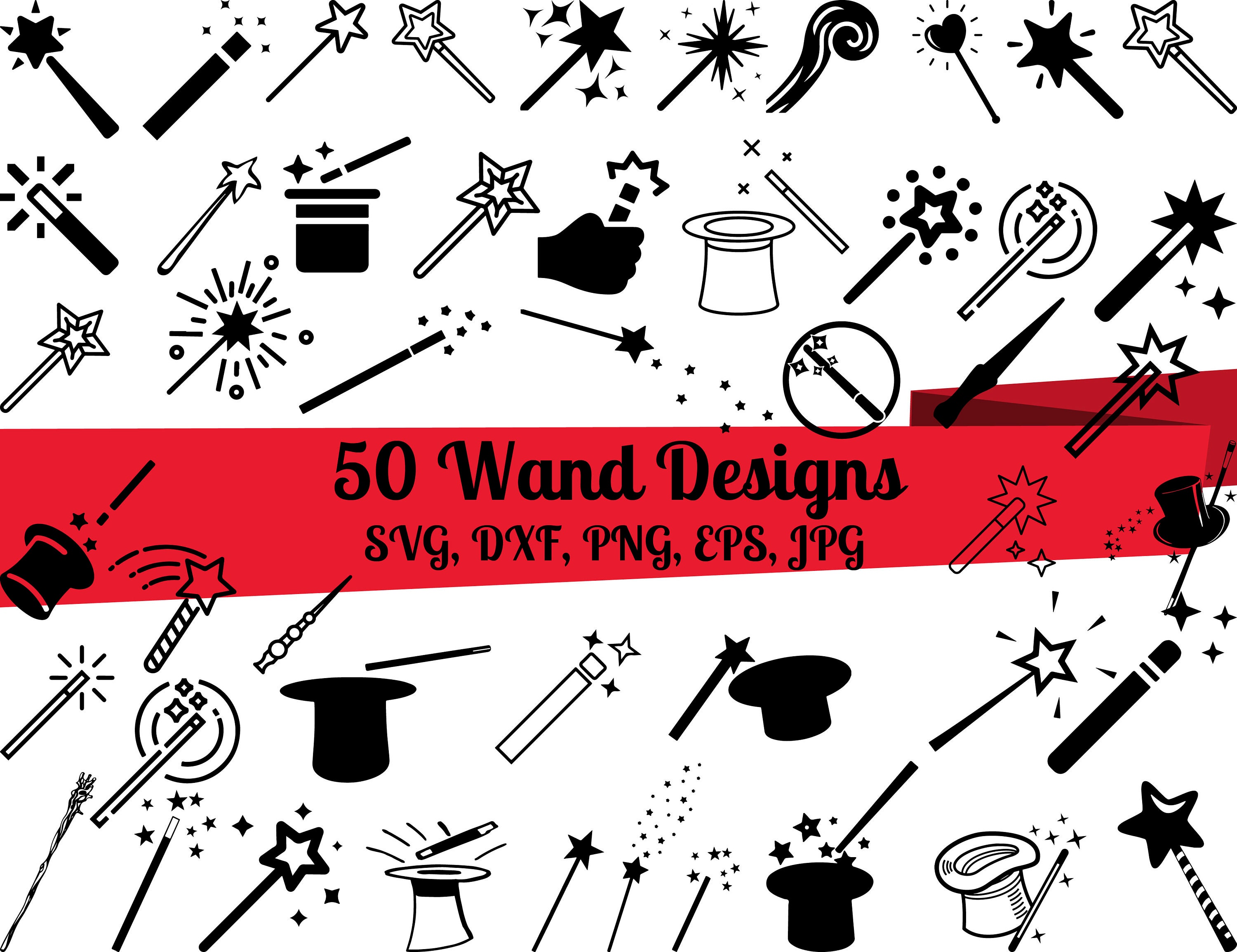 Download 50 Wand SVG Bundle Magic wand svg Fairy wand svg Wand dxf ...