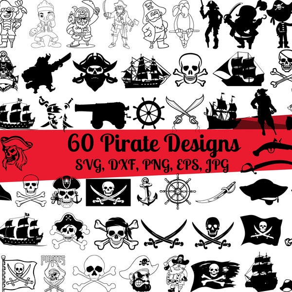 60 Piraten SVG Bundle, Pirat dxf, Pirat png, Piraten svg, Piraten svg, Piraten svg, Piraten svg, Piraten svg