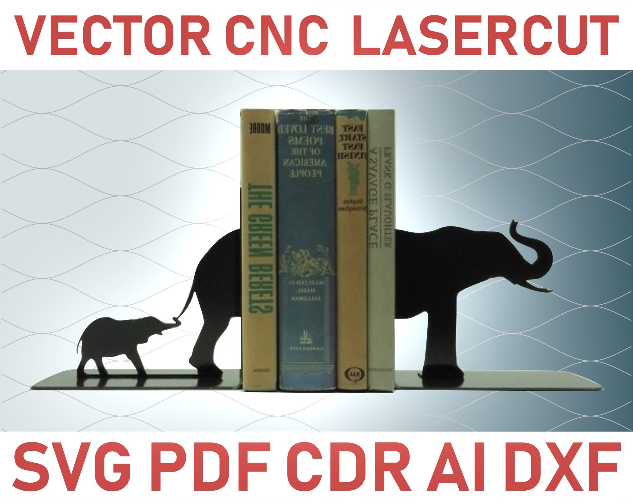 Bookends Laser Cut Files SVG CDR Vector Plans Laser File Etsy UK