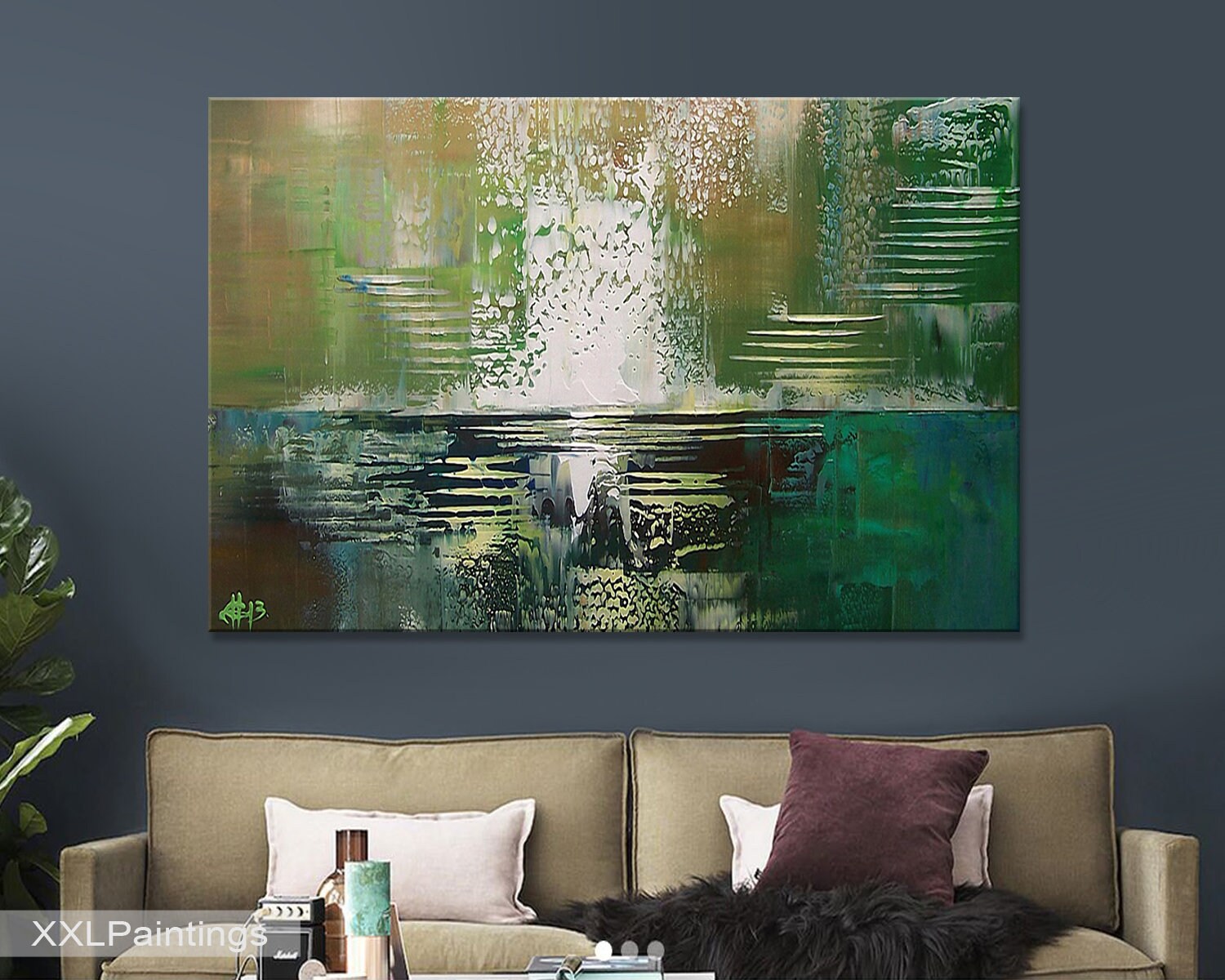 Abstrakte Wandkunst Home Decor übergroße Gemälde | Etsy