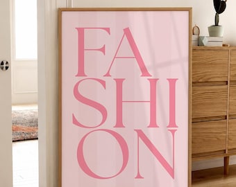 Pink hues Fashion print,  Pink girly Luxury Wall art, Fashion typography Poster wall art, Girly Pink decor aesthetic, (Digital Download)