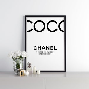 Citação de design de moda clássica em preto e branco, arte de parede tamanho A4/A3, papel de parede estético para decoração de casa 2025, para presente, pôster de parede de moda vintage
