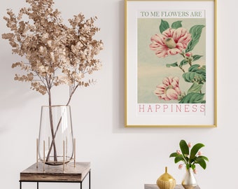 art mural numérique floral vintage 2025, téléchargement d&#39;impression numérique, impression murale florale de la galerie, impression numérique, affiche de décoration de chambre botanique
