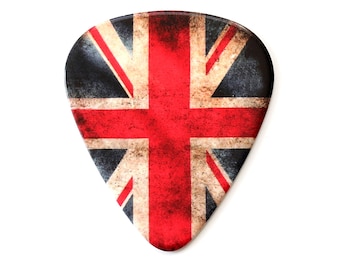 Union Jack Guitar Picks set of 4 or 12 Premium Plectrums - Harmony Picks