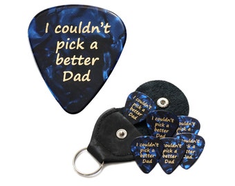 I couldn't pick a better Dad Guitar Plectrums Available with Faux Leather Pick Holder or as a Packet - Harmony Picks