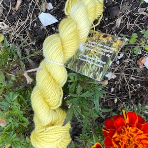 Sock weight mini skein, hand-dyed with marigolds (dip-dyed)
