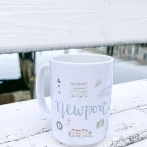 Newport Landmark Ceramic Mug | Rhode Island Housewarming Gift