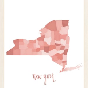 New York State Print | New York Wall Art | Neutral Wall Art