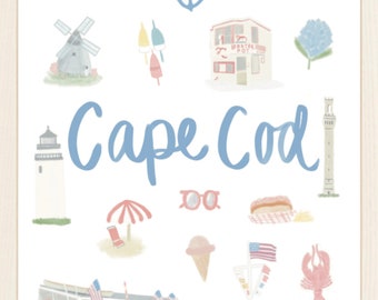 Cape Cod in the Summer Print | Wall Art | Housewarming Gift