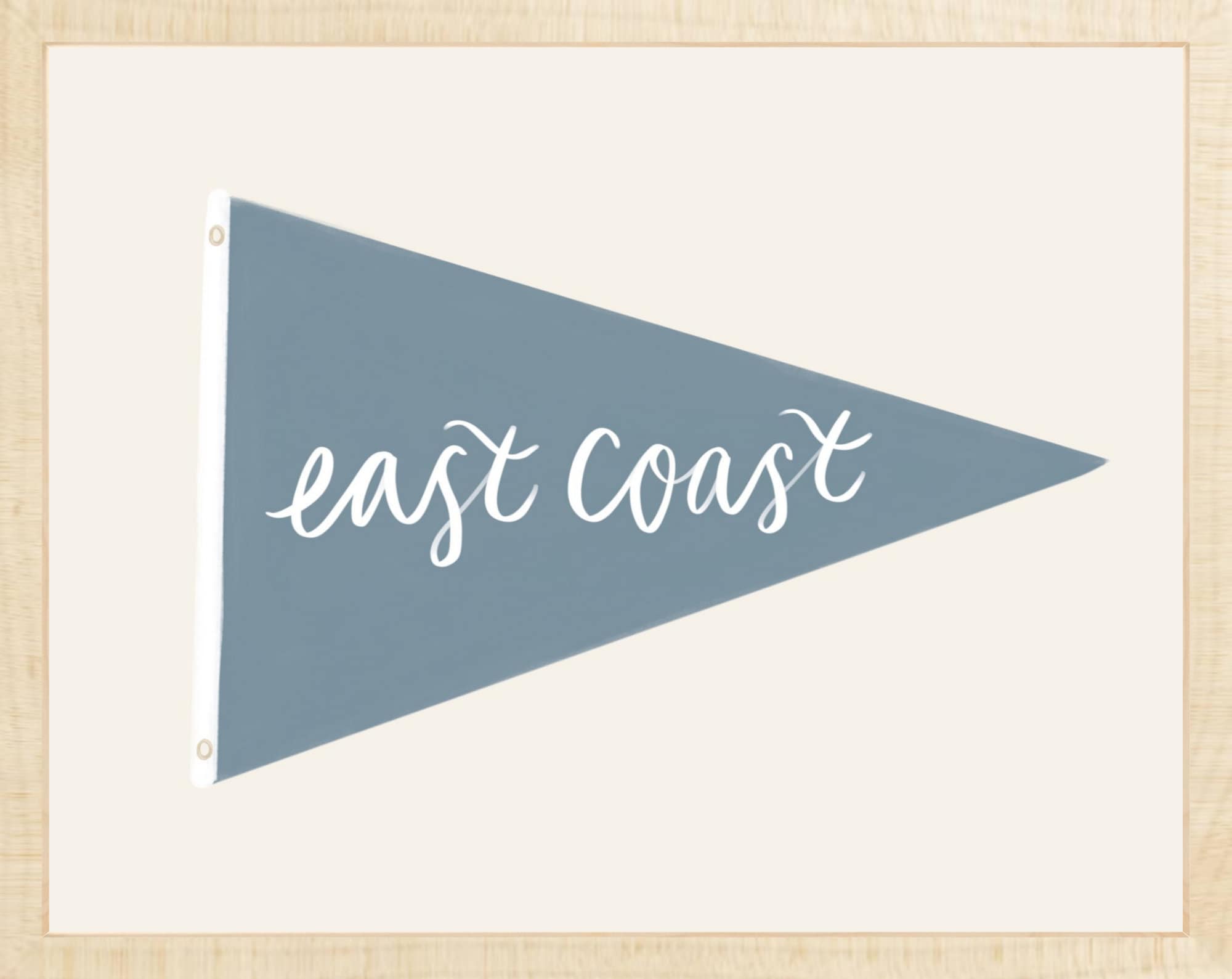 East Coast Pennant Art Print | Coastal Artwork