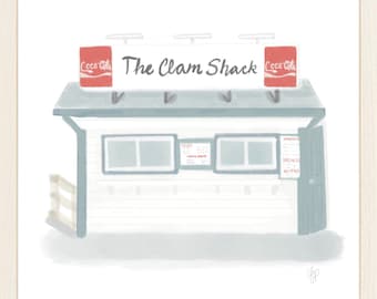 Clam Shack Kennebunk Print | Maine Decor | Kennebunkport Wall Art