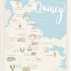 Quincy Massachusetts Map Print