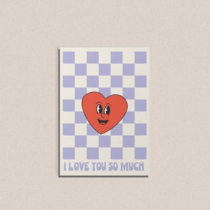 Postcard &quot;I love you so much&quot;