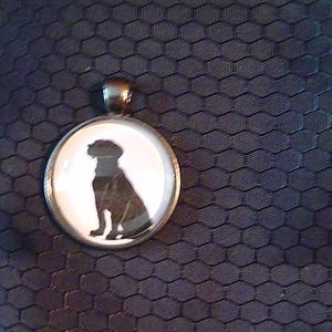 A silhouette of a dog