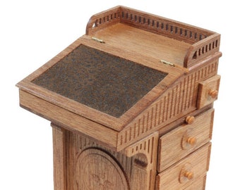 1/12 Scale Dollhouse Miniature: Davenport Desk