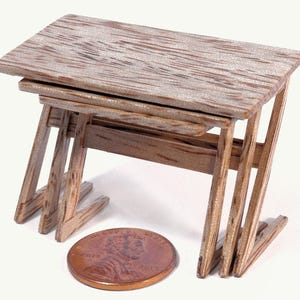 Nesting Tables: 1/12 Scale Dollhouse Miniature