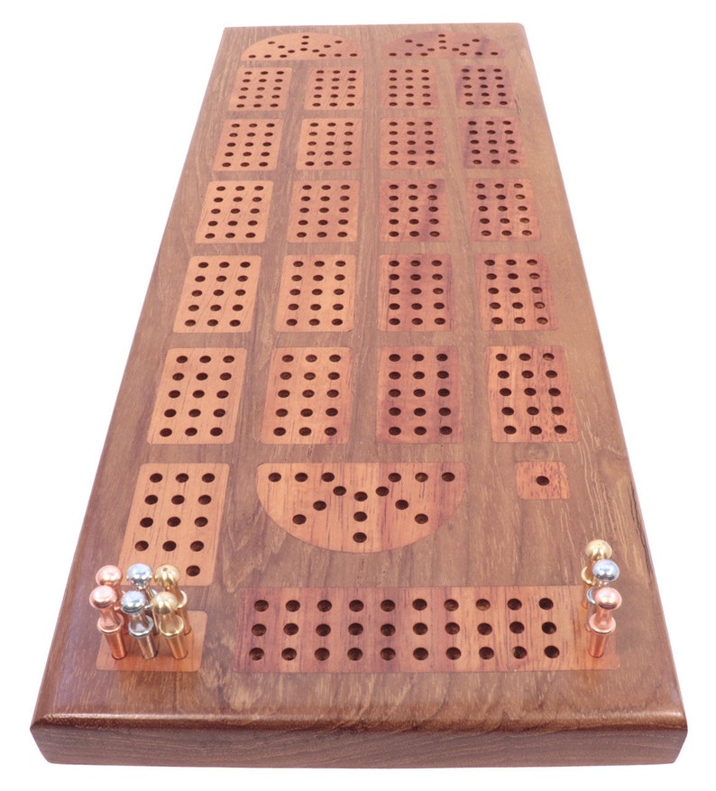 Cribbage Board Mahogany With Koa Inlay Etsy