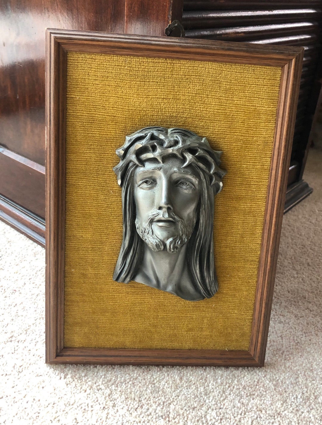 Vintage Picture of Jesus. Original Purchase Label 1975 Etsy UK