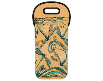 Dragonfly - Wine Tote Bag