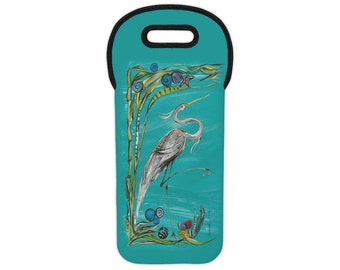 Heron - Wine Tote Bag