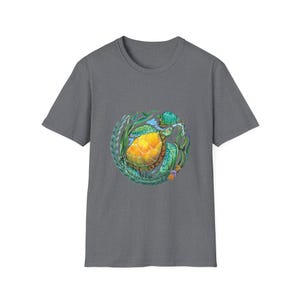Sea Turtle Unisex T-Shirt, Ocean Lover Tee, Sea Creature Shirt, Nautical Top, Softstyle Tee Graphite Heather