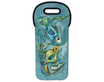Fish - Wine Tote Bag