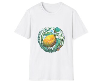 Sea Turtle Unisex T-Shirt, Ocean Lover Tee, Sea Creature Shirt, Nautical Top, Softstyle Tee