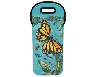 Monarch Butterfly - Wine Tote Bag