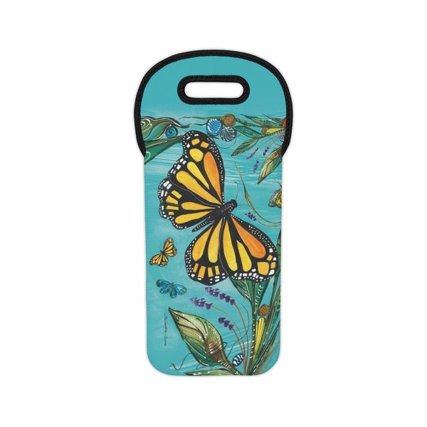 Monarch Butterfly - Wine Tote Bag