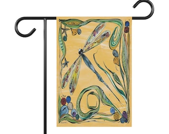 Dragonfly - Garden Flag/House Banner - Natural World Collection - Homeowners/Housewarming/Wedding Gift/Seasonal Decor