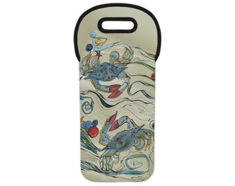 Crab - Wine Tote Bag