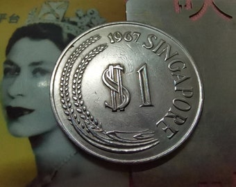 1967年シンガポール1ドル硬貨 - Etsy 日本