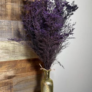 Purple Preserved Caspia Bouquet: Dried Flower Arrangement, Home Decor